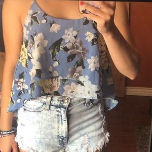 Light blue floral blouse